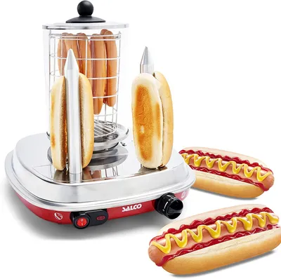 Image de Machine à hot-dogs rétro - 450 W - Cuisson à la vapeur - Pour 8 saucisses