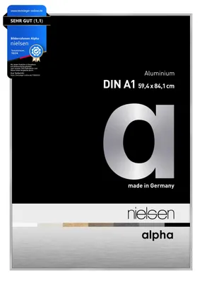 Produktbild von nielsen Aluminium Bilderrahmen Alpha, 59,4x84,1 cm (A1), Silber Matt