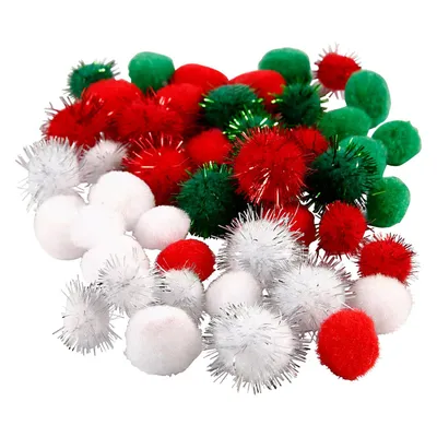 Produktbild von Creativ Company Pompoms Christmas, 48st.