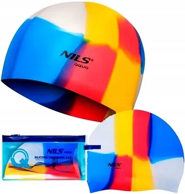 Produktbild von Nils Aqua Silikon Schwimmkappe Mehrfarbig Wasser Sport