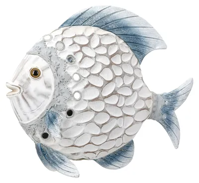 Zdjęcie produktu dla Gilde Figur, ryba, "Azuro", żywica syntetyczna, biały, jasnoniebieski, zestaw 2 szt., długość: 7 cm, szerokość: 24,5 cm, wysokość: 22 cm, numer produktu: 59536, kod kreskowy: 4063387595367