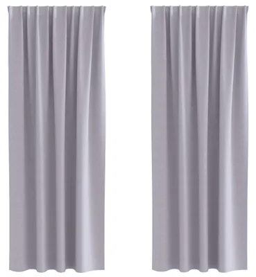 Immagine prodotto di Solidchoice - Tende oscuranti con passanti, grigie, 260 x 140 cm, confezione da 2