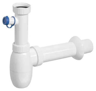 Obrázek produktu pro Dřezový sifon s odbočkou 6/4", DN50, bílý