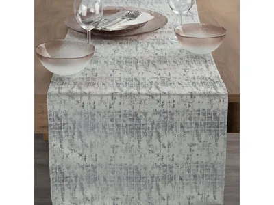 Produktbild von Festliche Tischdecke Tischdekoration ALINA silber 40x140