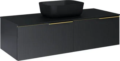 Produktbild von Jungborn Unterschrank NONUS BxHxT 1200 x 318 mm x 453 mm Frontfarbe schwarz matt