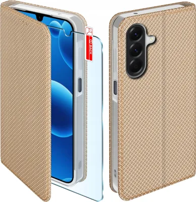 Immagine prodotto di Custodia MAGNET per Samsung A17 5G con chiusura Custodia dorata + vetro 9H