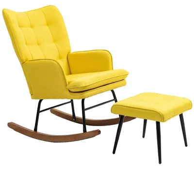 Image de Fauteuil relax - Fauteuil - Fauteuil avec repose-pieds - Fauteuil lounge - Design scandinave - Structure en bois de hêtre