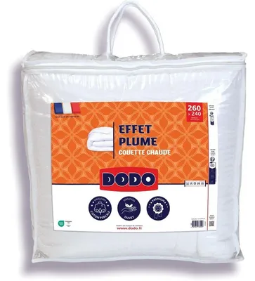 Image de Couette chaude DODO, effet plume, 240 x 260 cm, pour 2 personnes, 400 g/m², garnissage en polyester