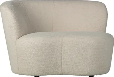 Produktbild von WOOOD Stone 1-Sitzer Sofa aus Bouclé-Stoff, Linke Ecke, Creme
