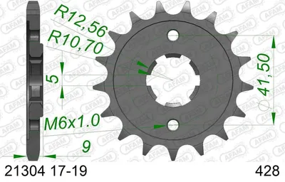 Produktbild von AFAM Kettenritzel 21304-17 Vorne Stahl