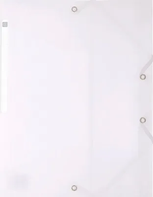 Produktbild von Eckspannmappe Chromaline A4 PP 500my weiß transparent Packung mit 10 Stück