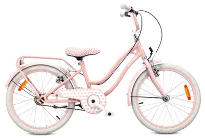 Zdjęcie produktu dla Rower dla dziewczynki 20 cali bagażnik stopka Heart Bike Silver Moon różowy