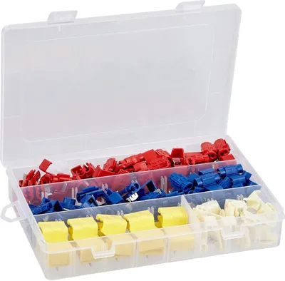 Immagine prodotto di baytronic 105x connettori rapidi 40x blu, 40x rosso, 10x giallo, 15x bianco in una pratica confezione