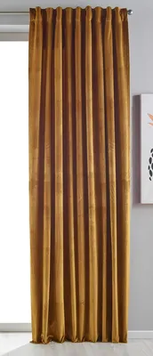Verdunkelungsvorhang mit Schlaufen, Mostard, 235x135 cm, 1 Stück