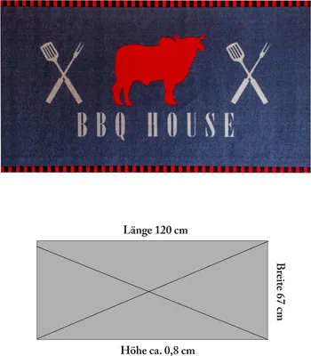 Produktbild von Küchenteppich BBQ House 120 x 067 cm