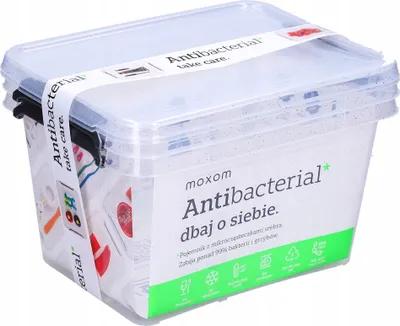 Obrázek produktu pro Moxom Antibakteriální* dózy - sada 2x 2,00 l | Antibakteriální dózy na potraviny | Dózy na zdravotnické potřeby, dětské hračky