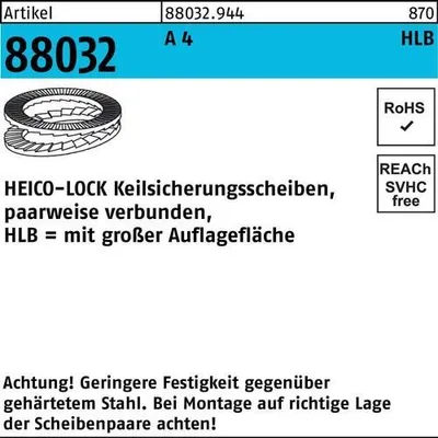 Produktbild von Keilsicherungsscheibe R 88032 HLB-10S A 4 geklebt breit