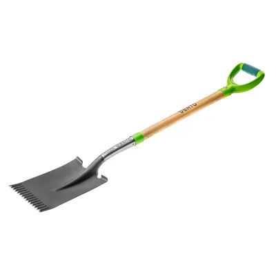 Produktbild von Verto 15G002, Spaten, Stahl, Holz, Schwarz, Grün, Holz, Ergonomisch, D-förmig, 28 cm