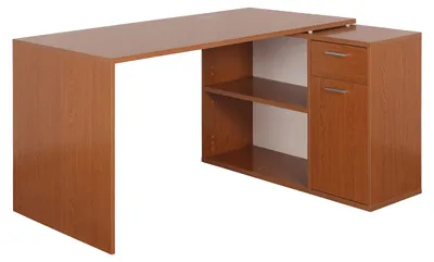 Obrázok produktu pre Rohový písací stôl - 136 x 101 x 75 cm - Orechová farba