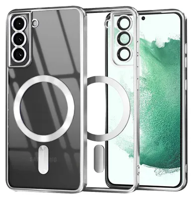 Produktbild von Techsuit Luxury Crystal Back Cover Hülle mit MagSafe für Samsung Galaxy S22 Plus - Silber