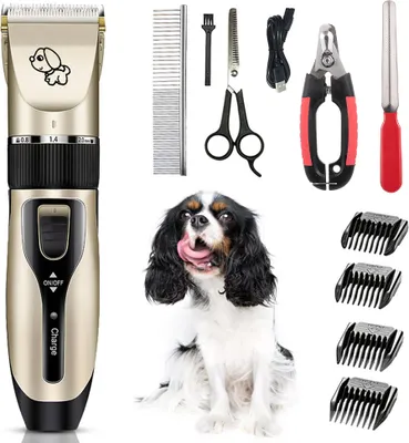 Obrázek produktu pro Domácí mazlíčci Pes Kočka Elektrický zastřihovač vlasů pro psy Dog Grooming Kit Zastřihovač pro malé psy Kočky USB dobíjecí výkonný motor s nízkou hlučností