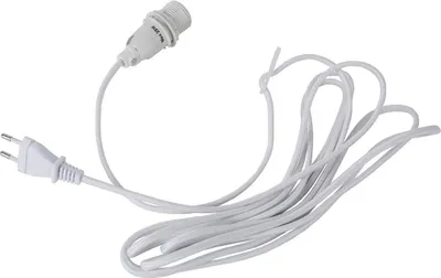 Immagine prodotto di Cavo di ricambio Best Season per stelle luminose e oggetti appesi cavo tessile bianco, circa 3,5 m / in busta, 293-02