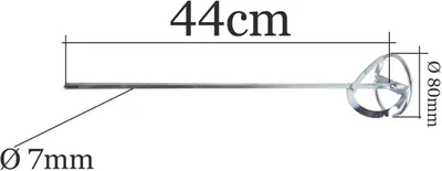 Produktbild von Aqbau® Farbrührer Rührer für Farbe Wendelrührer Rührstab Rührkorb (440x80mm)