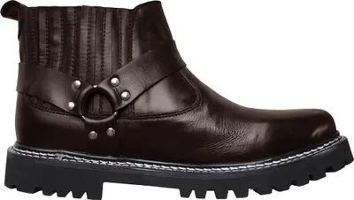 Produktbild von Western Reiter Chopper Motorradschuhe Stiefel Motorradstiefel Echtleder, Schuhgröße:46, Farbe:Dunkelbraun