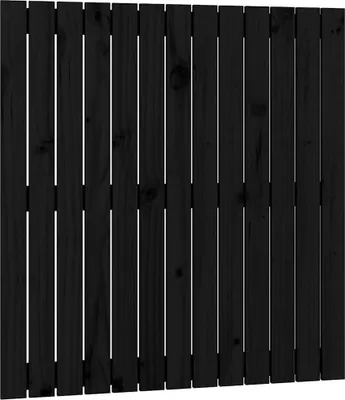 Obrázok produktu pre vidaXL Nástenné čelo čierne 82,5x3x90 cm Masívne borovicové drevo