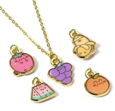 Obrázok produktu pre Naszyjnik Pusheen z wymiennymi zawieszkami owocowymi