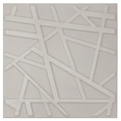 Produktbild von DECCART | 3D Wandpaneele & Deckenpaneele LINE Kaschmir | Dekorative Schaumstoff-Kasetondecken | 50 cm x 50 cm |8m2 / 32 Stück,