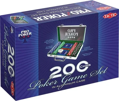 Produktbild von TACTIC Pokerset Pro Poker mit 200 Chips, 2 Kartendecks, 5 Würfeln im Aluminiumkoffer