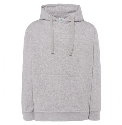 Productafbeelding van JHK - Hoodie met kangoeroezak voor heren/dames, uni model LT4850 (XXL) (Asgrauwe melangekleur)