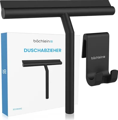 Produktbild von Duschwischer schwarz - Glaswischer - 21 cm - Gummilippe