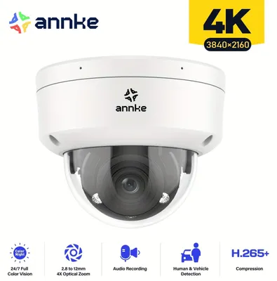 Zdjęcie produktu dla Kamera monitoringu - 8 MP, rozdzielczość Ultra HD 4K - 4-krotny zoom optyczny - kolorowy tryb nocny - PoE - do użytku wewnątrz i na zewnątrz