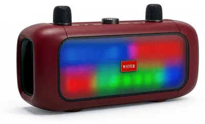 Zdjęcie produktu dla Przenośny głośnik Bluetooth, bezprzewodowy, 24W + 2 mikrofony, BT5.4, czerwony