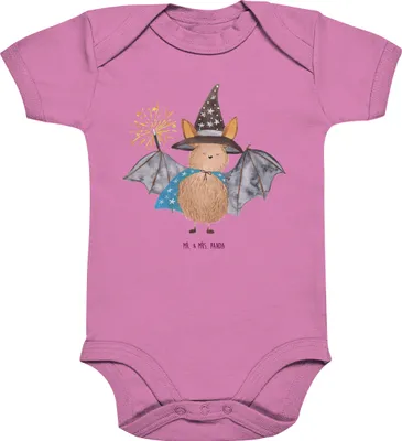 Produktbild von Mr. & Mrs. Panda babykleidung body Fledermaus Zauberer 1. - 3. Monat - Bubble Gum Pink - Geschenk, Fledermäuse, Reinsteigern, Lustige Sprüche, Strampler, Magier, Baby