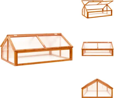 Obrázok produktu pre vidaXL Skleník hnedý 114x80x50 cm Jedľové drevo - Skleníky