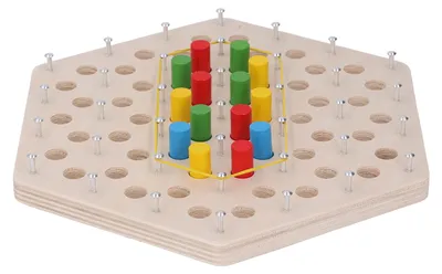 Obrázek produktu pro Dřevěná skládačka, vzdělávací hračka, puzzle, deska pro rané učení s pružnou gumičkou