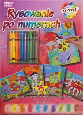 Immagine prodotto di Libro da colorare, immagini, disegno con i numeri, matite colorate