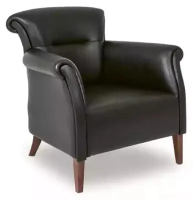 Obrázek produktu pro Černé křeslo kancelářský nábytek designové čalouněné křeslo jednomístné styl