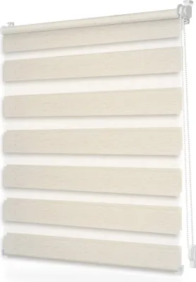 Produktbild von Lichtblick Duo Rollo ohne Bohren, blickdicht Natur, 130 cm, 100 cm x 130 cm (B x L)