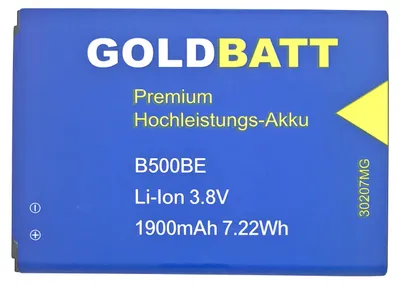 Produktbild von Goldbatt Akku für Samsung Galaxy S4 mini ( I9190 ) GTi9190 GT-i9190 GTi9192 CS-SMI257XL Duos