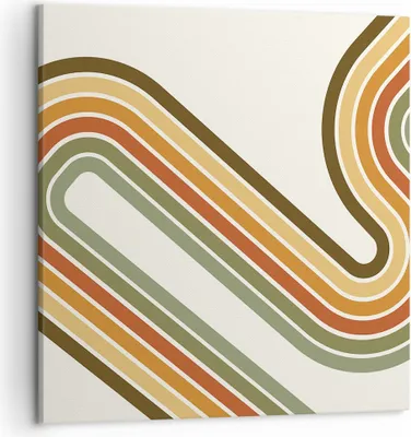 Produktbild von Bild auf Leinwand - Leinwandbild - Einteilig - Abstraktion Weg Gürtel - 50x50cm - Wand Bild - Wanddeko - Wandbilder - Leinwanddruck - Bilder - Wanddekoration - Leinwand bilder - AC50x50-4425