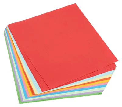 Produktbild von Origami-Papier - Doppelseitig bedruckt - Bastelbedarf - 10 Farben - 100 Blatt - 13 x 13 cm