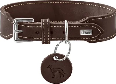 Produktbild von HUNTER Halsband Aalborg Extrabreit Farbe Dunkelbraun, Größe 60