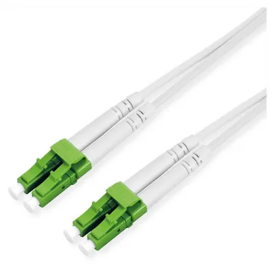 Produktbild von ROLINE LWL-Kabel Duplex, 9/125µm OS2, LC-APC/LC-APC, stahlarmiert, LSOH, weiß, 7 m