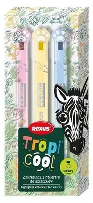 Produktbild von Hervorhebemaler mit Rollaufsatz, 3 Farben – Beniamin