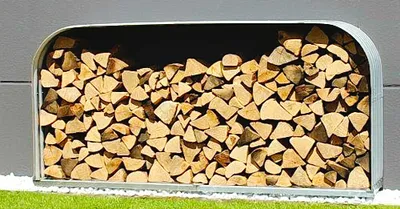 Produktbild von Kaminholzregal Ardor 401, flach, blank