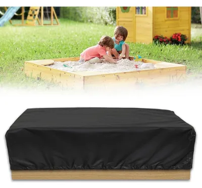 Produktbild von Sandkasten Abdeckplane 155x155x20cm 210D Oxford Stoff Staubdicht Wetterfest Reißfest